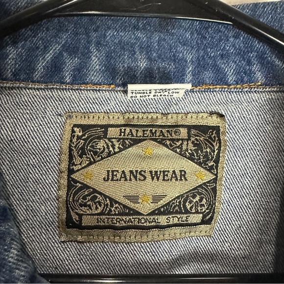 Haleman Denim Jeans Wear Jacket Size XL Vintage - Picture 5 of 10